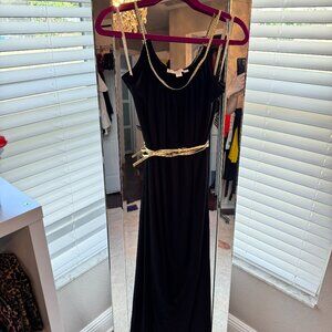 Grecian Black dress with gold accents